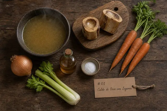 Caldo de Ossos com Legumes