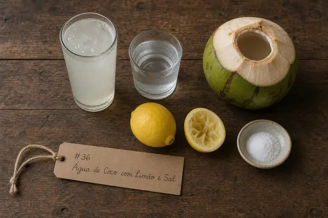 Água de Coco com Limão e Sal