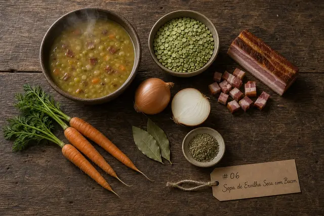 Sopa de Ervilha Seca com Bacon