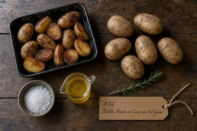 Batata Assada na Casca com Sal Grosso
