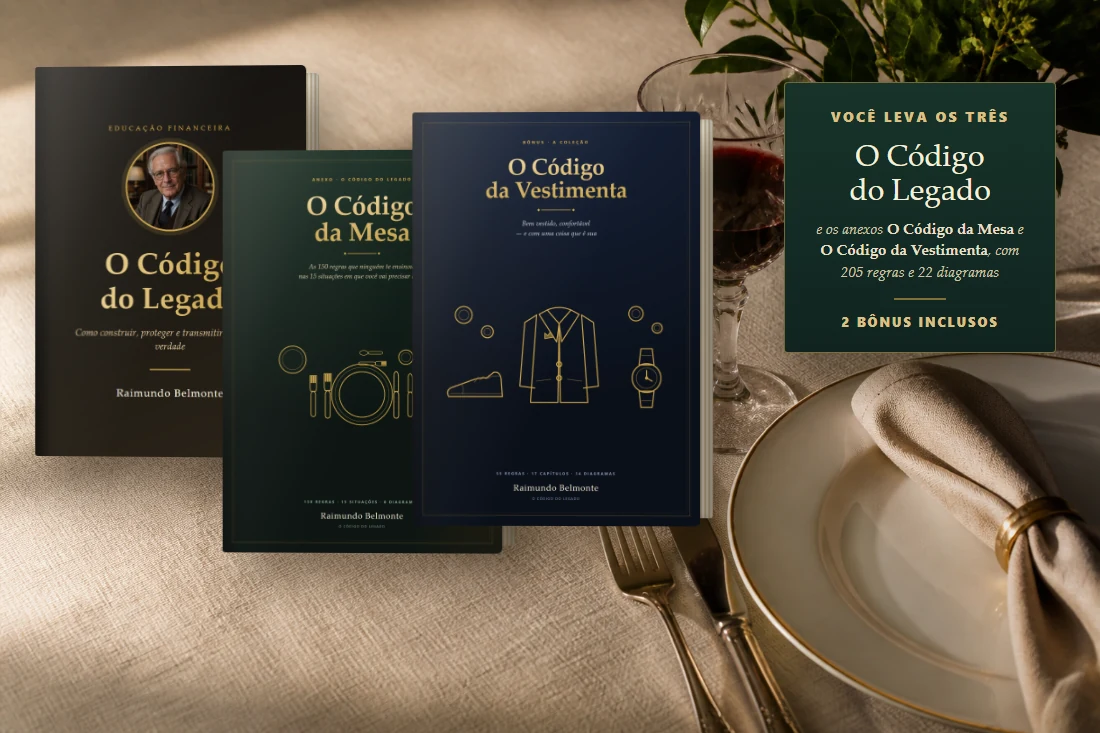 A coleção: O Código do Legado, O Código da Mesa e O Código da Vestimenta